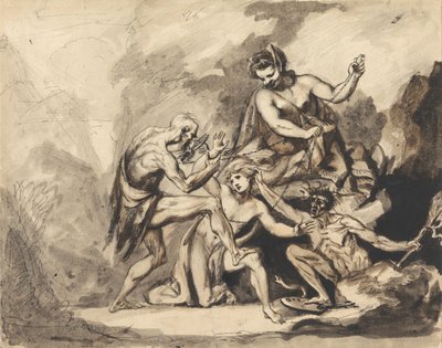 Der Künstler von Zeit, Unwissenheit und Neid angegriffen von Mauritius Lowe